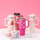 Insulated Tumbler with Handle and Straw – Stainless Steel Travel Mug